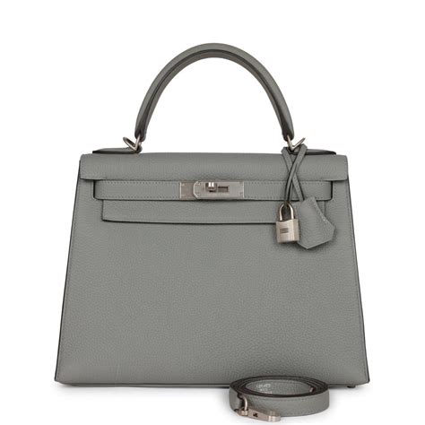 Hermes Special Order (HSS) Kelly Sellier 28 Gris Asphalte Verso 